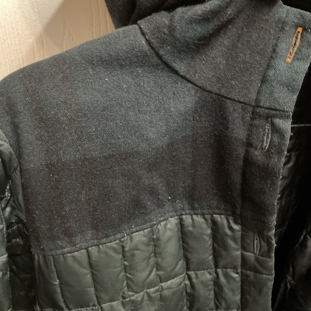 Patagonia Recycled Duck Quilted Down Hooded Coat Carbon Green 28075 Woman's XL - Picture 2 of 9